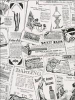 Newspapers Wallpaper BK32083 by Norwall Wallpaper for sale at Wallpapers To Go