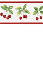 Cherries Border FK78462 by Norwall Wallpaper for sale at Wallpapers To Go
