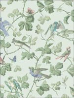 Winter Birds Duck Egg Wallpaper 1002007 by Cole and Son Wallpaper for sale at Wallpapers To Go