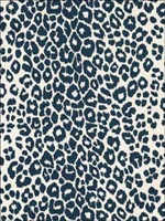 Iconic Leopard Ink Fabric 175720 by Schumacher Wallpaper for sale at Wallpapers To Go