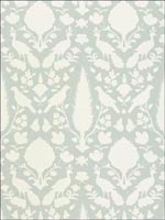 Chenonceau Aquamarine Wallpaper 5004122 by Schumacher Wallpaper for sale at Wallpapers To Go