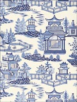 Nanjing Porcelain Wallpaper 5006911 by Schumacher Wallpaper for sale at Wallpapers To Go