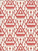 Vientiane Ikat Coral Wallpaper 5006950 by Schumacher Wallpaper for sale at Wallpapers To Go