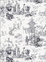 Chinois Smoke Wallpaper 5007000 by Schumacher Wallpaper for sale at Wallpapers To Go