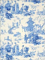 Chinois China Blue Wallpaper 5007002 by Schumacher Wallpaper for sale at Wallpapers To Go