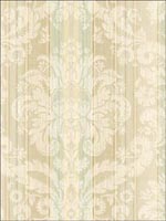 Damask Striped Wallpaper NF50304 by Seabrook Wallpaper for sale at Wallpapers To Go