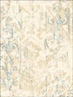 Damask and Scroll Design Wallpaper NF51302 by Seabrook Wallpaper for sale at Wallpapers To Go