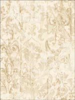 Damask and Scroll Design Wallpaper NF51303 by Seabrook Wallpaper for sale at Wallpapers To Go