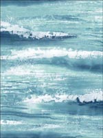 Moseley Waves Blue Wallpaper AV51702 by Seabrook Wallpaper for sale at Wallpapers To Go