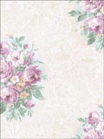 Vivienne Floral Cameo Wallpaper CM10009 by Seabrook Wallpaper for sale at Wallpapers To Go