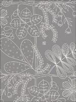 Blommen Smoke Wallpaper 5007491 by Schumacher Wallpaper for sale at Wallpapers To Go