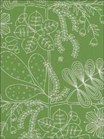 Blommen Leaf Wallpaper 5007492 by Schumacher Wallpaper for sale at Wallpapers To Go