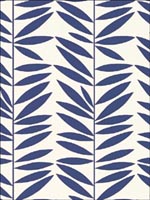 Leaf Stripe Marine Wallpaper 5007512 by Schumacher Wallpaper for sale at Wallpapers To Go