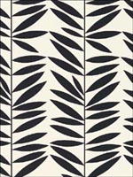 Leaf Stripe Ebony Wallpaper 5007513 by Schumacher Wallpaper for sale at Wallpapers To Go