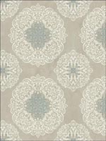 Medallion Wallpaper DL31204 by Hemisphere Wallpaper for sale at Wallpapers To Go