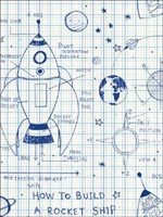 How to Build a Rocketship Wallpaper KJ50102 by Pelican Prints Wallpaper for sale at Wallpapers To Go