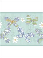 Peace Love and Butterflies Border KJ51954B by Pelican Prints Wallpaper for sale at Wallpapers To Go