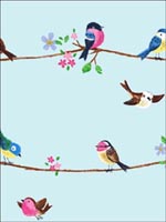 Sweet Tweet Wallpaper KJ52212 by Pelican Prints Wallpaper for sale at Wallpapers To Go