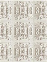 Rosette Tiles Wallpaper TD31610 by Pelican Prints Wallpaper for sale at Wallpapers To Go