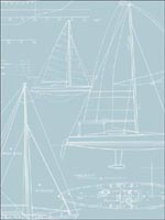 Yacht Blueprint Wallpaper YC61302 by Wallquest Wallpaper for sale at Wallpapers To Go