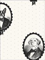 Dog Portrait Cameos Wallpaper BW21810 by Paper and Ink Wallpaper for sale at Wallpapers To Go