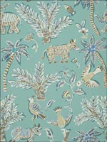 Goa Teal Wallpaper T88723 by Thibaut Wallpaper for sale at Wallpapers To Go