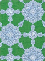 Medallion Paisley Blue and Green Wallpaper T88730 by Thibaut Wallpaper for sale at Wallpapers To Go