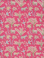 Goa Pink Printed Fabric F988720 by Thibaut Wallpaper for sale at Wallpapers To Go