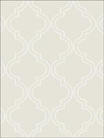 Taupe Quatrefoil Peel And Stick Wallpaper NU1425 by Brewster Wallpaper for sale at Wallpapers To Go