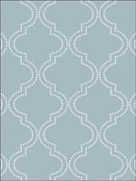 Slate Blue Quatrefoil Peel And Stick Wallpaper NU1826 by Brewster Wallpaper for sale at Wallpapers To Go