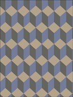Delano Blue and Black Wallpaper 1057034 by Cole and Son Wallpaper for sale at Wallpapers To Go