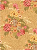 Floral Damask Vases Wallpaper AI40010 by Seabrook Wallpaper for sale at Wallpapers To Go