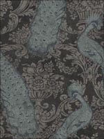 Byron Teal and Graphite Wallpaper 947041 by Cole and Son Wallpaper for sale at Wallpapers To Go