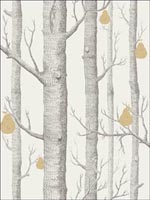 Woods and Pears Charcoal Linen Gold Wallpaper 955032 by Cole and Son Wallpaper for sale at Wallpapers To Go