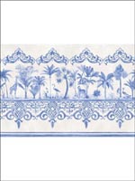 Rousseau Cobalt Blue Border 9910042 by Cole and Son Wallpaper for sale at Wallpapers To Go