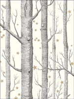 Woods and Stars Black and White Wallpaper 10311050 by Cole and Son Wallpaper for sale at Wallpapers To Go