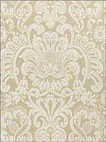 Dorian Damask Beige Wallpaper T89103 by Thibaut Wallpaper for sale at Wallpapers To Go