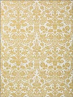 Curtis Damask Gold on White Cork Wallpaper T89116 by Thibaut Wallpaper for sale at Wallpapers To Go