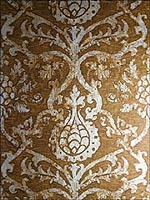 Pravata Damask Sienna on Foil Wallpaper T89175 by Thibaut Wallpaper for sale at Wallpapers To Go