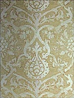 Pravata Damask Champagne on Foil Wallpaper T89178 by Thibaut Wallpaper for sale at Wallpapers To Go