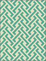 Chinese Fret Aqua Upholstery Fabric GWF332653 by Groundworks Fabrics for sale at Wallpapers To Go