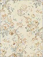 Garden Roses Beige Aqua Multipurpose Fabric 2007157613 by Lee Jofa Fabrics for sale at Wallpapers To Go