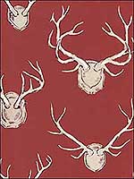 Antlers Red Multipurpose Fabric 200914319 by Lee Jofa Fabrics for sale at Wallpapers To Go