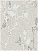 Leaf Trail Linen Look Metallics Wallpaper NA50508 by Pelican Prints Wallpaper for sale at Wallpapers To Go