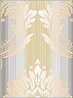 Damask Textured Striped Metallics Satins Wallpaper CS35605 by Norwall Wallpaper for sale at Wallpapers To Go