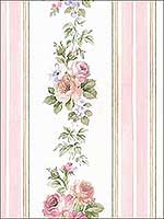 Striped Roses Wallpaper CN24639 by Norwall Wallpaper for sale at Wallpapers To Go