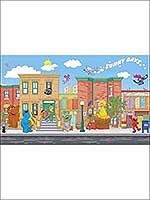 Sesame Street XL 7 Panel Mural JL1213M by York Wallpaper for sale at Wallpapers To Go