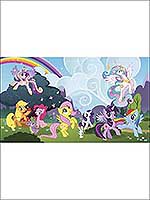 My Little Pony Ponyville 7 Panel Mural JL1334M by York Wallpaper for sale at Wallpapers To Go