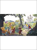 Snow White Happily Ever After 7 Panel Mural JL1377M by York Wallpaper for sale at Wallpapers To Go
