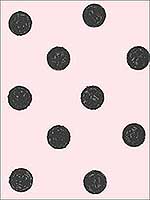 Lunette Light Pink Polka Dot Wallpaper 356061 by Kennenth James Wallpaper for sale at Wallpapers To Go